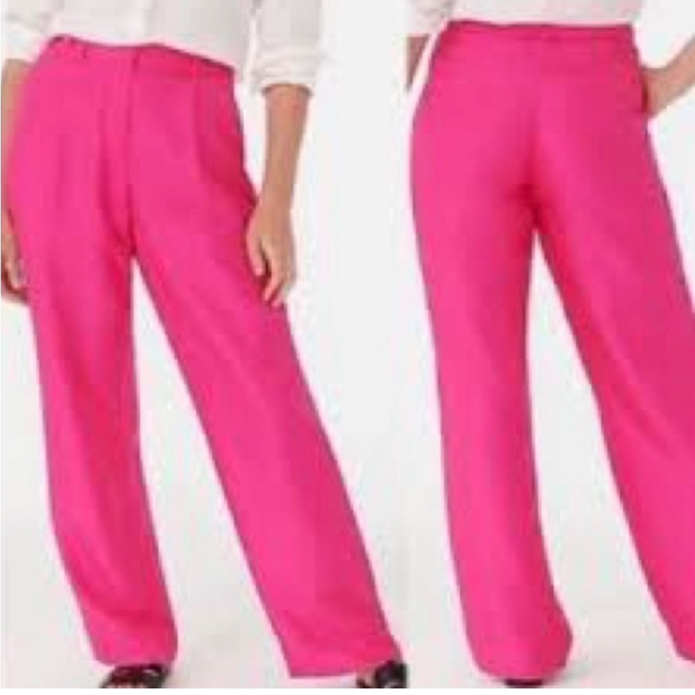 J. Crew Collection pink silk pant, size 4